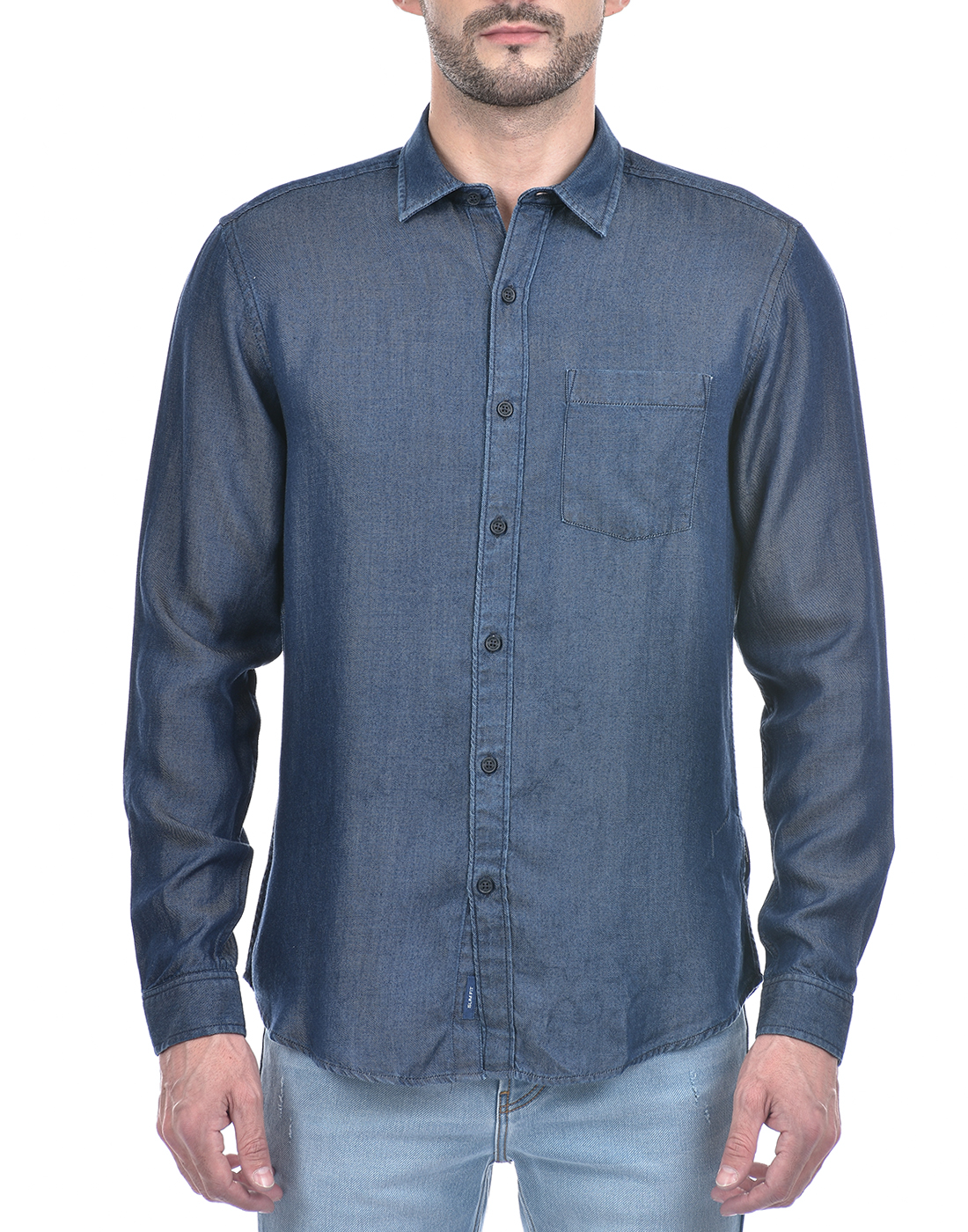 Numero Uno Men Solid Blue Shirt
